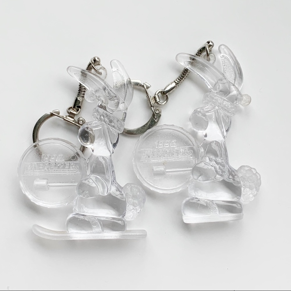 Energizer Bunny🎄Vintage Clear Ornaments🎄Lot of 3